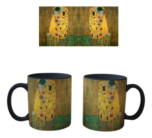 Mug Pocillo De Color Obras De Arte  El Beso  G. Klimt Taza