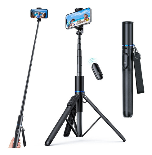 Selfie Stick Extensible Con Trípode Y Remoto Bluetooth 155cm