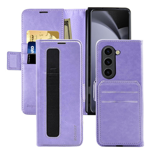 Funda Para Samsung Z Fold 5 Tipo Billetera Soporte S-pen -05