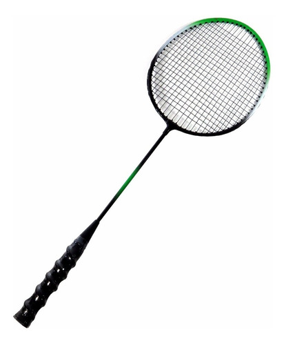 Raquetes De Badminton Verde E Preta + Bolsa Raqueteira