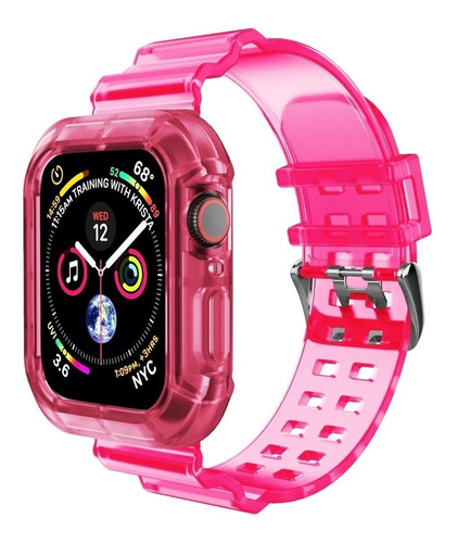 Correa + Protector Silicona Para Iwatch Todas Series Colores