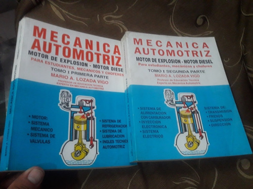 Libro Mecánica Automotriz 2 Tomos Lozada Vigo