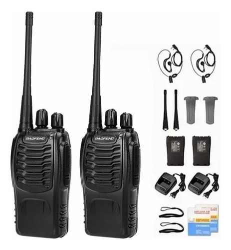 Radios Walkie-talkie Bf-888s Uhf C/manos Libres, 2 Uds.