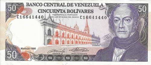 Venezuela  50 Bolivares 31 Mayo 1990