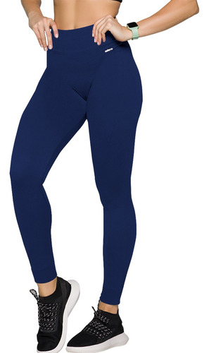 Calça Legging Selene Fitness Academia Sem Costura Cós Alto