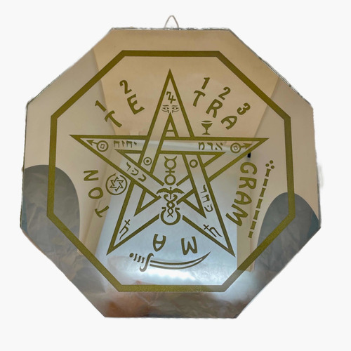 Tetragramaton 30cm Espejo Grabado