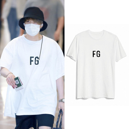 Remera Fg Suga Bts - Unisex Blanca - Kpop Bangtan Yoongi Fog