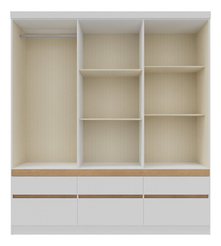 Closet Cronos 6 Puertas 6 Cajones Vekka Color Blanco
