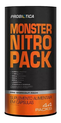 Monster Nitro Pack - 44 Packs - Nova Formula - Probiótica