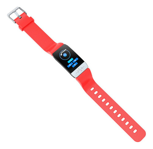 Reloj Inteligente Smartband T1 Termómetro Rojo