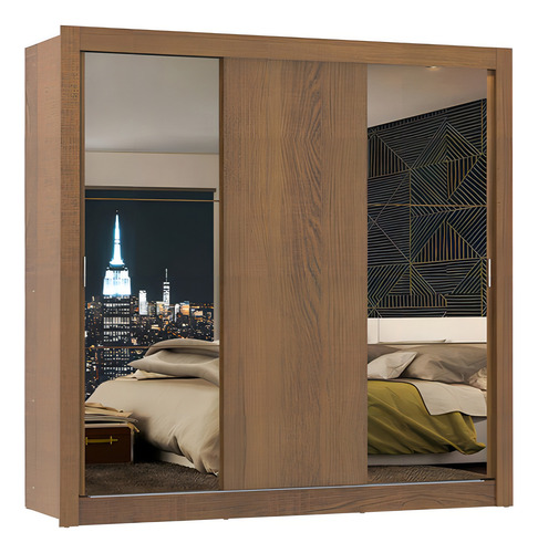 Ropero Closet Madesa Monaco 3 Puertas 2 Espejos M