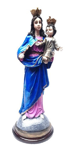 Virgen María Auxiliadora Figura Decorativa En Resina 