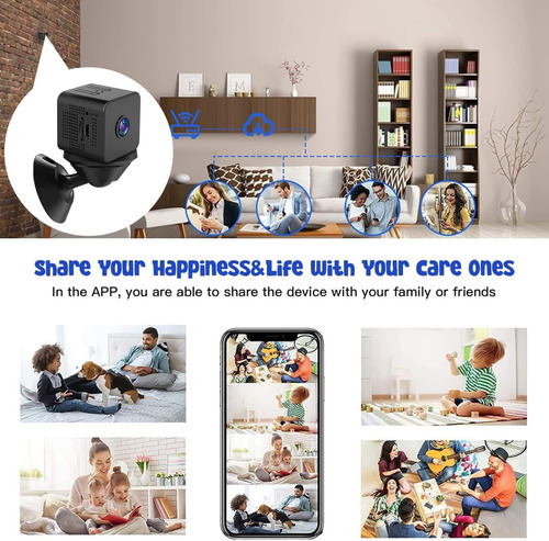 Mini Cámara Espía Inalámbrica Oculta 1080p Wifi Niñera Mini