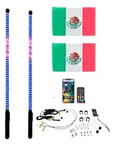 Comprar Antenas Led Cob Rgb Bluetooth Gemelas 90 Cm Atv Rzr Can Am