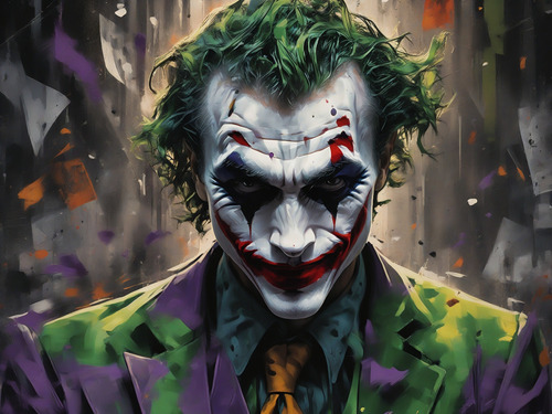 Cuadro De El Joker Impreso En Tela Canvas Sobre Bastidor