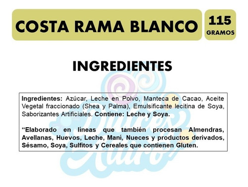 Chocolate Blanco Costa Rama En Estuche De 115gr
