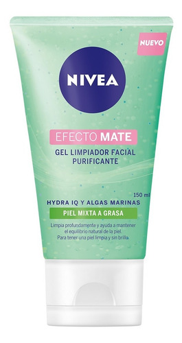 Pack 2 Nivea Gel Limpiador Facial Purificante Efecto Mate