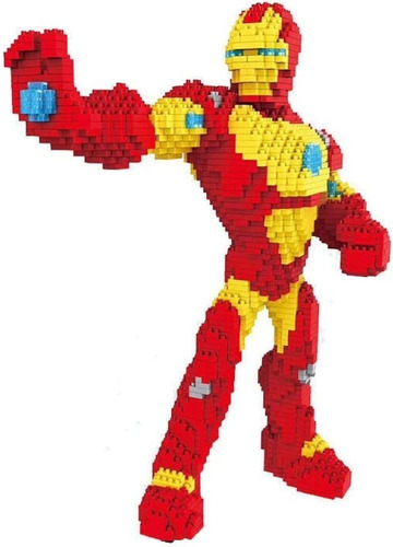 Iron Man 3d Super Héroes Figura De Bloques Para Armar 2110pz