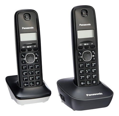 Teléfono Inalámbrico Panasonic Duo Kx-tg1612 Color Negro