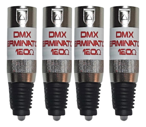 4 Terminador Dmx 120 Ohms Com Led Para Cabo Dmx Terminator