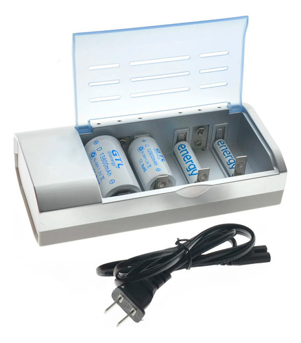 Cargador Baterías Beston® Universal Para 4 Pilas Aa/aaa/C/D Y Para 2 Pilas 9v Con Led Indicador