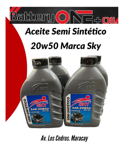 Aceite Motor Sky 20/50 Semi Sintetico 