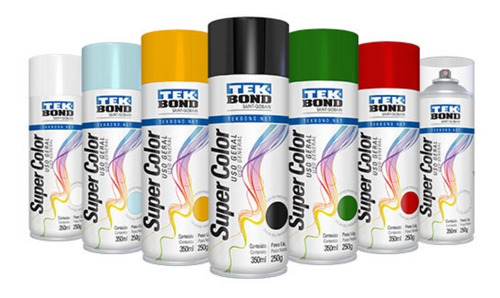 Tinta Spray Metal Madeira Verniz Artesanato Cores Tekbond 