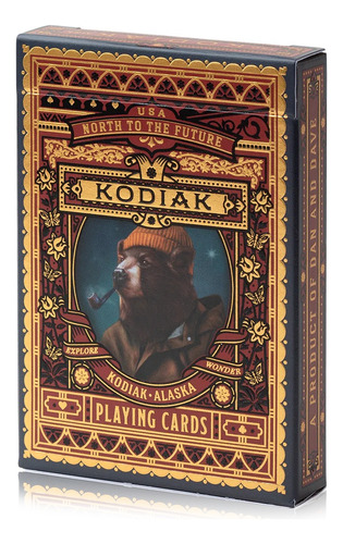 Baraja Kodiak Gold Guilded De Dan & Dave Naipe Inglés Poker 