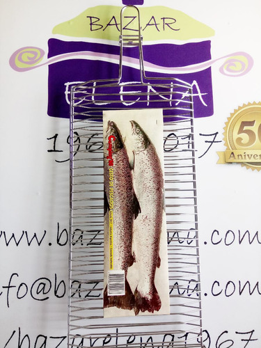 Parrilla Para Pescados Carnes Y Achuras Cromada 80 X 26 Cm