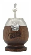 Comprar Mate Algarrobo Y Alpaca Dije Flor Con Bombilla De Alpaca