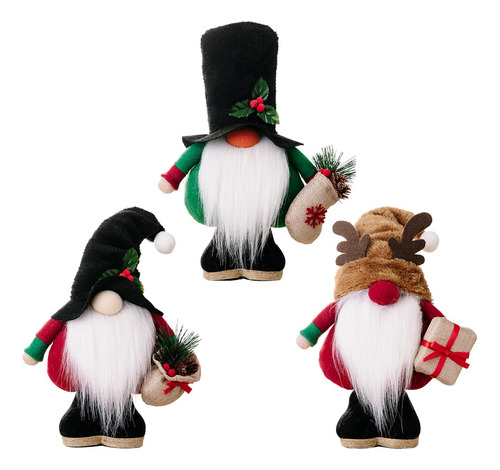 Adorno Navideño, Sombrero De Peluche, Muñeco Rudolph De Pie,