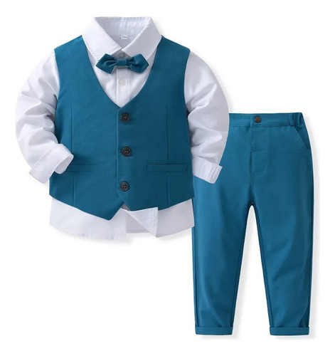 Conjunto Formal Niños Fiesta Larga 4 Piezas