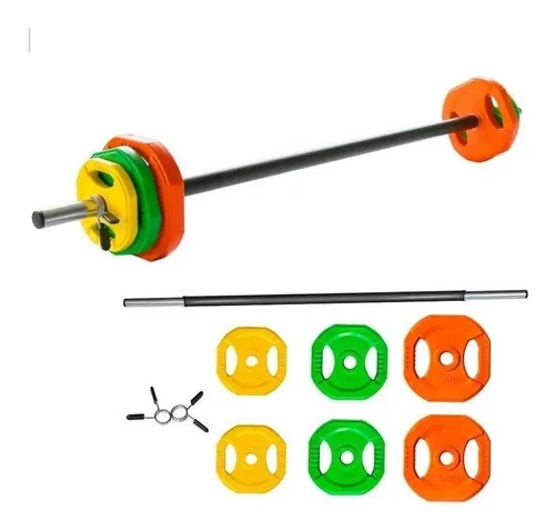 Set Body Pump Barra Discos Combinables 20kg Lobosportcl Cuotas