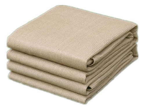 Malla Sombra 1x1 Beige 90% Solo Con Dobladillo Para Pijar Beige