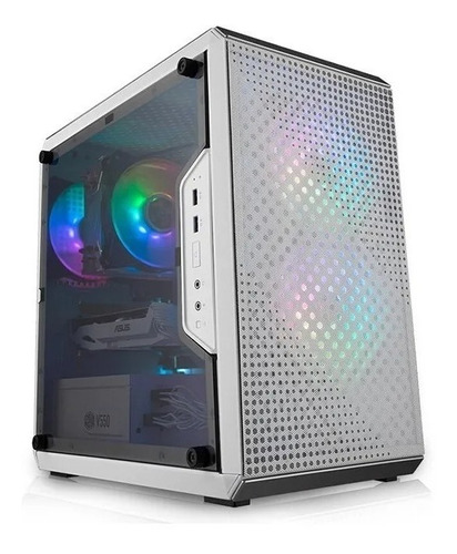 Imagen 5 de 9 de Gabinete Gamer Cooler Masterbox Q300l White M-atx Acrilico