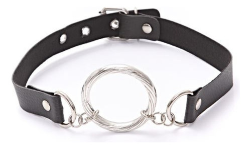 Mordaza Con Anillo O Ring Metal Eco Cuero Bdsm Fetiche Sado