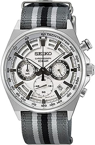 Seiko Reloj Deportivo Ssb401p1, Color Blanco, Correa De