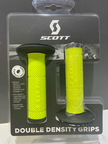 Puños Scott Sx Ii Grips With Donuts Black/neon Yellow