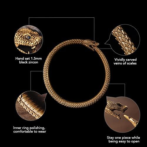 Coppertist.wu Brazalete Ouroboros De Latón Brazaletes De Ser