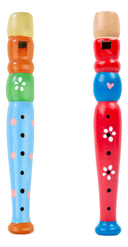 Clarinete Flautín Noisemaker Toys Con 6 Orificios, 2 Unidade