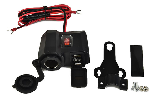 Cargador Usb Para Motocicleta Con Enchufe Dc 5 V 2.1 A