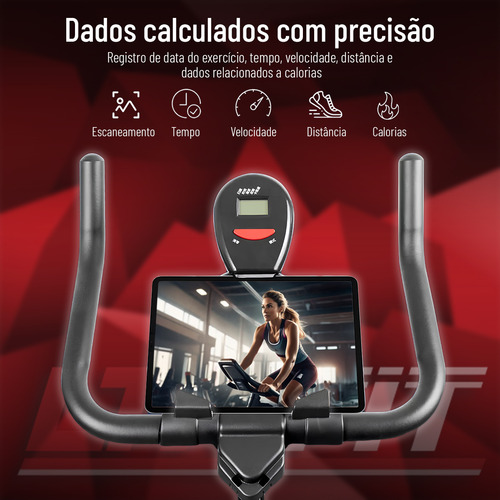 Bicicleta Ergométrica Spinning Fitness Ltx Fit Lt-811s 8kg De Inercia
