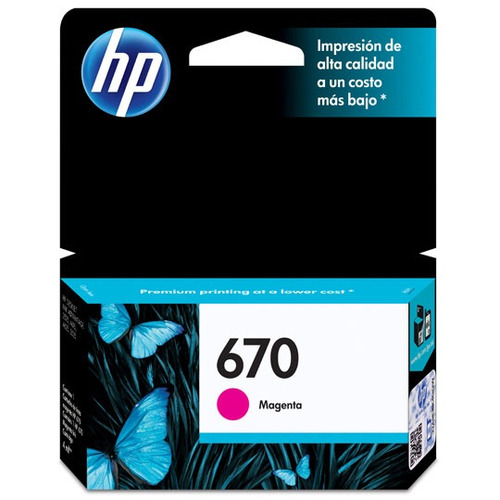 Tinta Hp 670 Cz115al Color Magenta