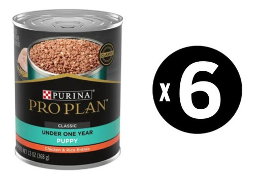 Pro Plan Pack 6 Lata Alimento Húmedo Cachorro Puppy