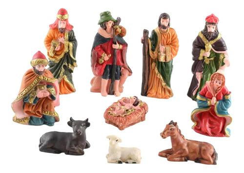 10 Uds. De Figuritas Navideñas, Conjunto De Natividad,