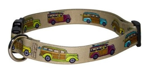 Yellow Dog Diseño Vacaciones Woodies Lejos Collar Del Gato-t