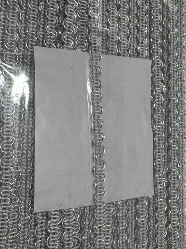 Galon De Lurex Cadeneta 5 Mm De Ancho X 20 Mts Art 1107 Plateado 1107