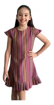 Comprar Vestido Niña Linea A Detalle Pastelones Bajos