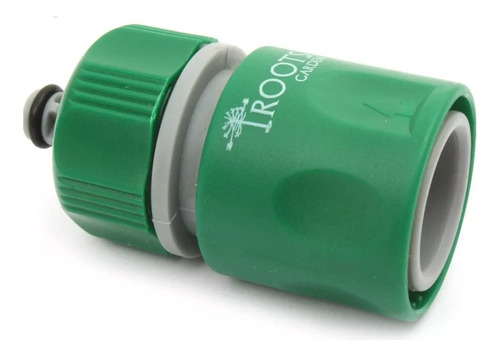 Acople Rapido Roots Manguera Jardin Adaptador 1/2 Con Stop Color Verde Oscuro