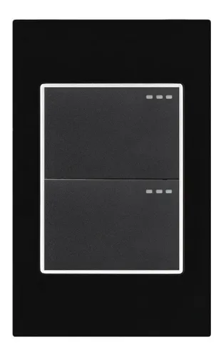 Interruptor Doble Premium  Negro